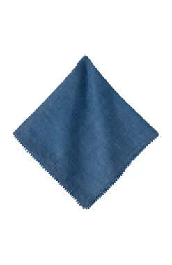 Berry Trim Navy Napkin
