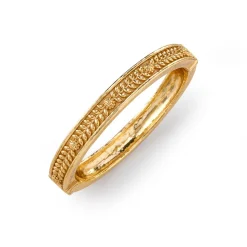 Berry Vine Hinged Bangle in Gold