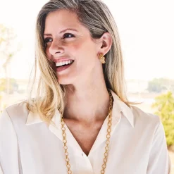 Berry Vine Small Hoop Earrings in Gold