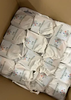 Bespoke Crest Hangover Kit Pouches, Pack of 20