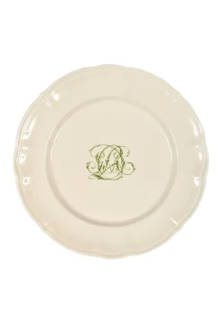 Bespoke Flourished Plate with Cursive Monogram, Set of 12