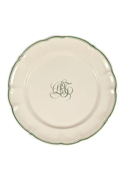 Bespoke Milano Plate with Central Simple Monogram, Set of 12