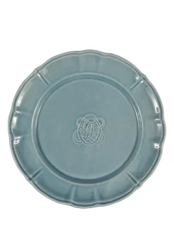 Bespoke Milano Plate with Punched Interlaced Monogram, Set of 12
