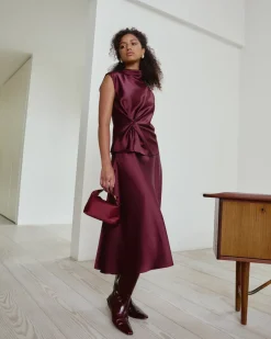 Beth Skirt in Mahogany