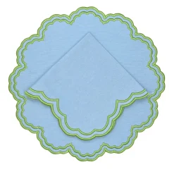 Bettina Napkin in Blue & Green, Set of 4