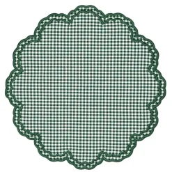 Bettina Placemat in Dark Green Gingham, Set of 4