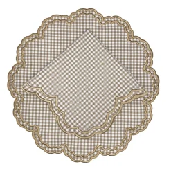 Bettina Placemat in Wheat Gingham, Set of 4