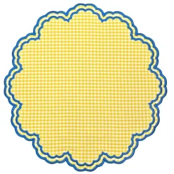 Bettina Placemat in Yellow Gingham, Set of 4