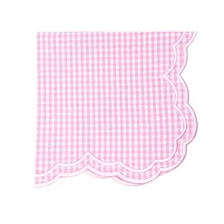 Bettina-Gingham Napkin in Pink, Set of 4