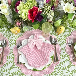Bettina-Gingham Napkin in Pink, Set of 4