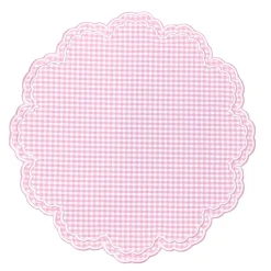 Bettina-Gingham Placemat in Pink, Set of 4