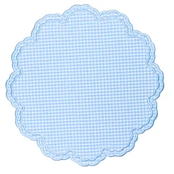 Bettina-Gingham Placemat in Blue, Set of 4