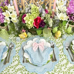 Bettina-Gingham Placemat in Blue, Set of 4