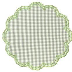 Bettina-Gingham Placemat in Green, Set of 4
