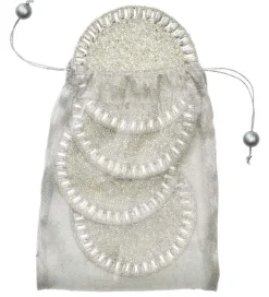 Bevel Coasters in Silver & Crystal, Set of 4 in a Gift Bag