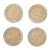 Bevel Drink Coasters in Gold & Silver, Set of 4 in a Gift Box