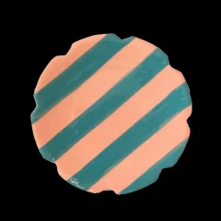 Beverly Small Dessert Plate in Pink & Green