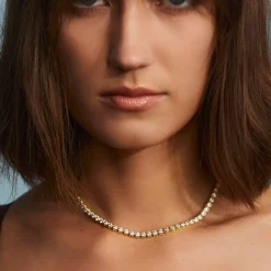 Bezel Tennis Necklace