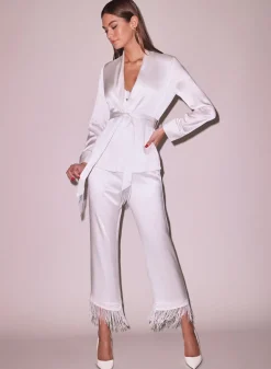 Bianca Fringe Silk Pant