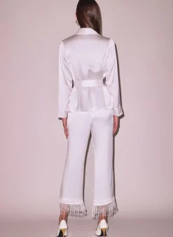 Bianca Fringe Silk Pant