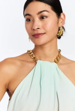 Bijou Halter Dress in Coastal Ombre