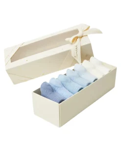 Bijou Socks in Blue, Set of 7