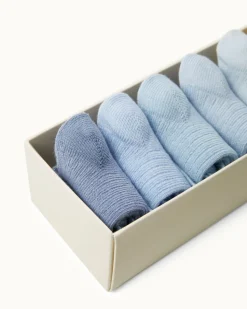Bijou Socks in Blue, Set of 7