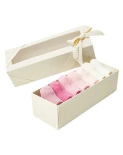 Bijou Socks in Pink, Set of 7