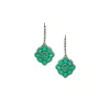 Bindu Emerald and Diamond Earrings