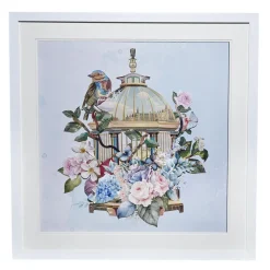 Bird Cage Paper Collage Wall Art