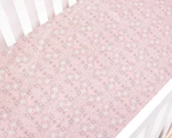 Bird's Song Crib Sheet in Pink