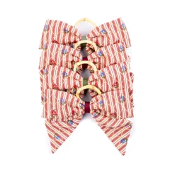 Bistro Charm Napkin Rings in Red, Set of 4