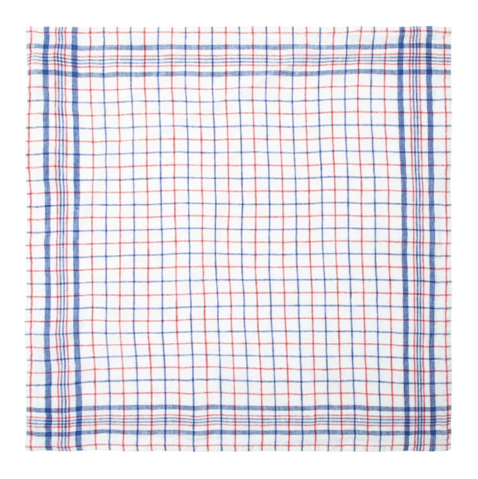Bistro Napkin in Blue & Red, Set of 4