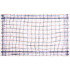 Bistro Tea Towel in Blue & Red, Set of 2