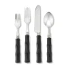Black “Bamboo” Flatware, Set of 4