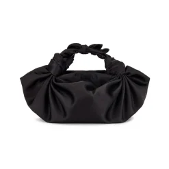 Black NLA Silk Knot Bag