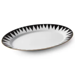 Black Punk Oval Serving Tray