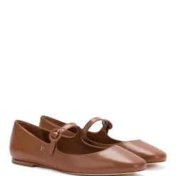 Blair Ballet Flat in Caramel Leather