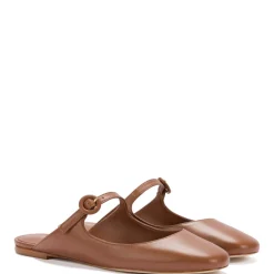 Blair Flat Mule in Caramel Leather