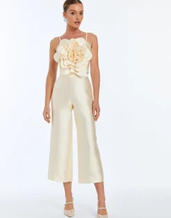 Blake Crop Pant in Ivory