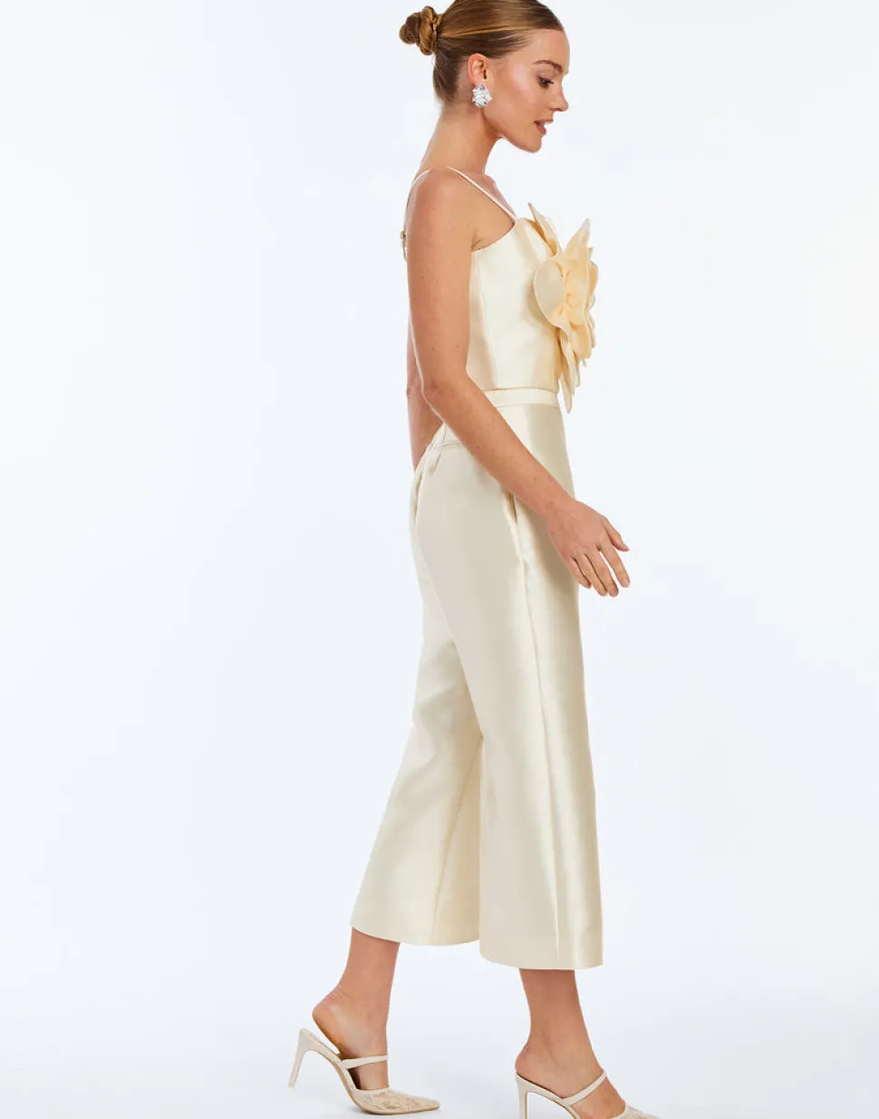 Blake Crop Pant in Ivory