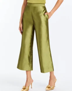 Blake Cropped Pants in Olive Green