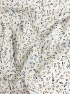 Blanket Made With Liberty Fabric in Theo Blue