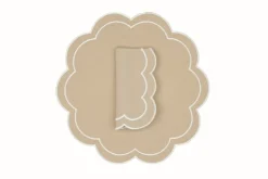 Bloom Linen Napkin and Placemat in Sand, Set of 2