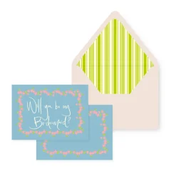 Blooming Aquamarine Proposal Card Set