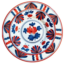 Blossom Dessert Plate Red