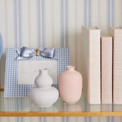 Blue & Blush Halo Stripe Wallpaper