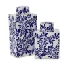 Blue and White Chinoiserie Tea Jars, Set of 2