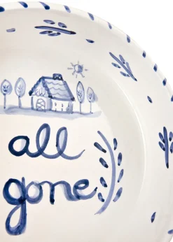 Blue and White Dog Bowl, Large