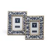 Blue Belle Bone Inlay Photo Frame, Set of 2